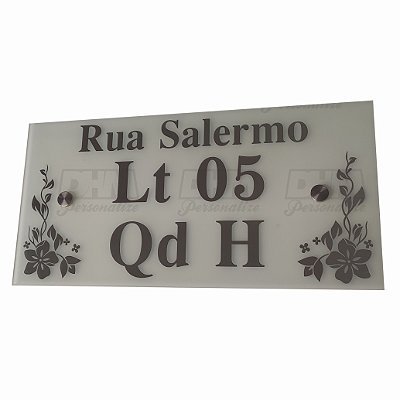 Número Residencial de Casa Personalizado Com nome da Rua Quadra e Lote