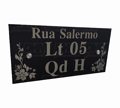 Número Residencial de Casa Personalizado Com nome da Rua Quadra e Lote