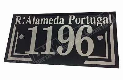 Número Residencial de Casa Personalizado Com nome da Rua em espelho