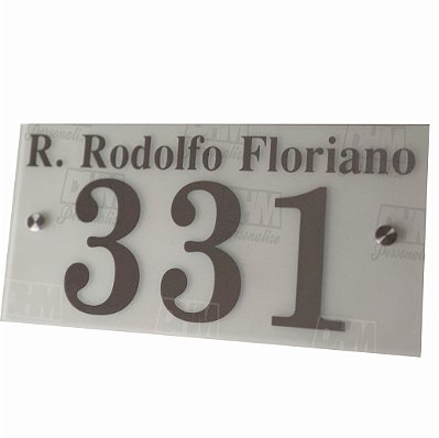 Número Residencial De Casa Personalizado Com nome da Rua em espelho