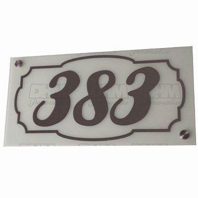 Número Residencial de Casa Personalizado Com nome da Rua em espelho