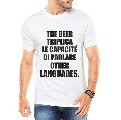 Camiseta Masculina The Beer Triplica Branca