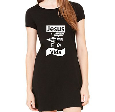 Vestido Feminino Gospel Jesus é o Caminho