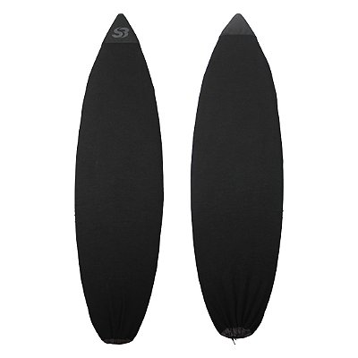 CAPA ATOALHADA SILVERBAY Para Pranchas de Surf - 6'2 á 6'4 - Preto/Chumbo