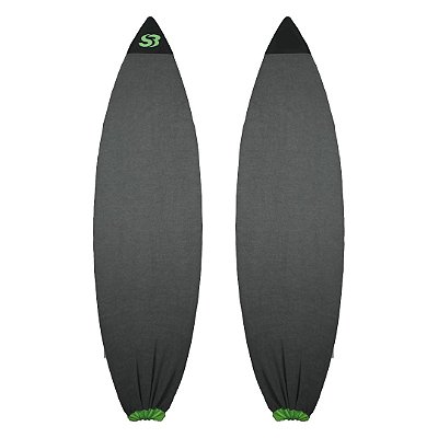 CAPA ATOALHADA SILVERBAY Para Pranchas de Surf - 6'2 á 6'4 - Chumbo/Verde Fluor