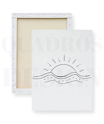 Tela para Pintura Infantil - Sol e Mar Realista