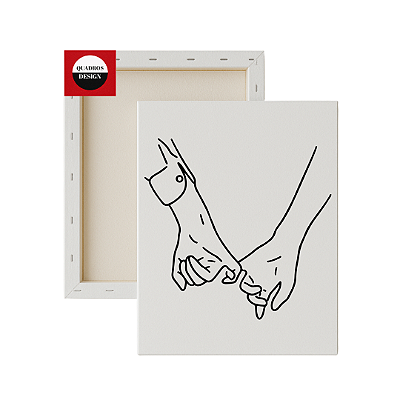 Tela para Pintura Infantil - Mãe Segurando a Mão do Filho