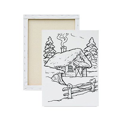 Tela para pintura infantil - Casa