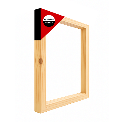 Chassis para Painel 3,6cm 20x20 cm - Madeira Chanfrada Anti-Marcas