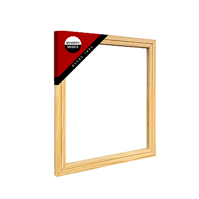 Chassis para Tela 40x40 cm - Madeira Chanfrada Sistema Anti-Marcas