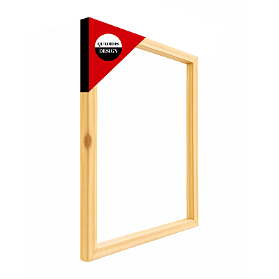 Chassis para Tela 40x40 cm - Madeira Chanfrada Sistema Anti-Marcas