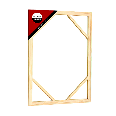 Chassis para Tela 60x90 cm - Madeira Chanfrada Sistema Anti-Marcas