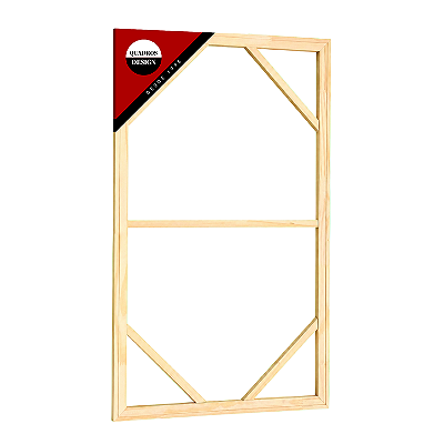 Chassis para Tela 70x120 cm - Madeira Chanfrada Sistema Anti-Marcas