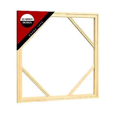 Chassis para Tela 70x70 cm - Madeira Chanfrada Sistema Anti-Marcas