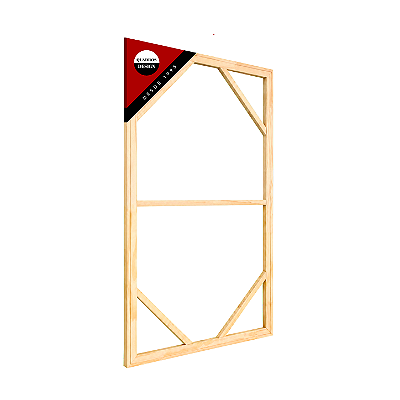 Chassis para Tela 80x100 cm - Madeira Chanfrada Sistema Anti-Marcas