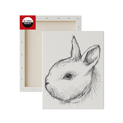 Tela para pintura infantil - Coelho de Páscoa Realista