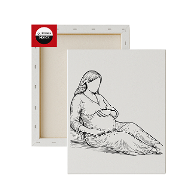 Tela para pintura infantil - Mamãe Grávida
