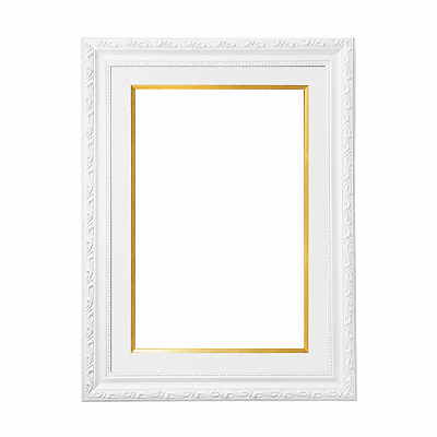 Moldura Branca Brilhante para Quadros e Telas 0058 - Linha Clean