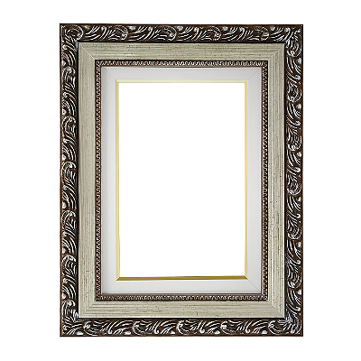 Moldura Prateada para Quadros e Telas 0907 - Linha Clássica