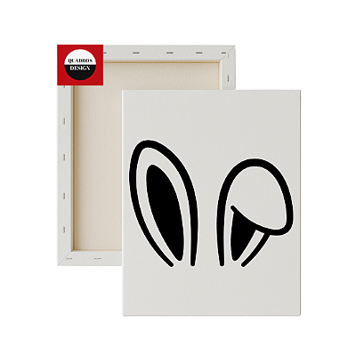 Tela para pintura infantil - Orelhinhas de Coelho de Páscoa