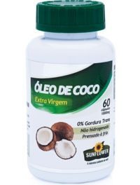 ÓLEO DE COCO EM CAPSULAS -  60 CAPSULAS 1000 MG