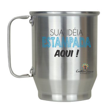 CANECA DE CHOPP DE ALUMÍNIO 550ml PARA PERSONALIZAR