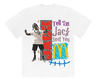 Camiseta Travis Scott x McDonald's Jack Smile T-Shirt White - ENCOMENDA