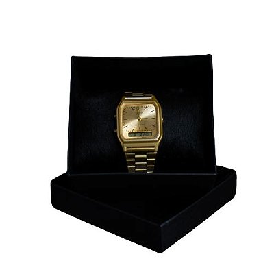 Relógio Casio Vintage AQ 230 Dourado - Pronta Entrega