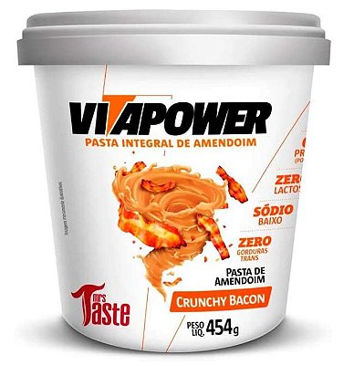 PROMOÇÃO!!! Pasta de Amendoim Crunchy Bacon (454g) - VitaPower