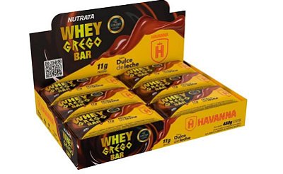 Whey Grego Bar Dulce De Leche HAVANNA 40g (caixa com 12 unidades) - Nutrata