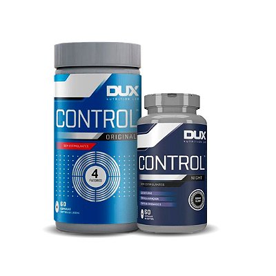 KIT CONTROLE DO SHAPE - Control Night (60 cáps - Termogênico sem cafeína) + Control Original (60 cáps) DUX NUTRITION
