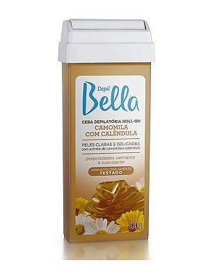 Refil Cera Depilatória Roll-on Camomila e Calêndula 100g Depil Bella