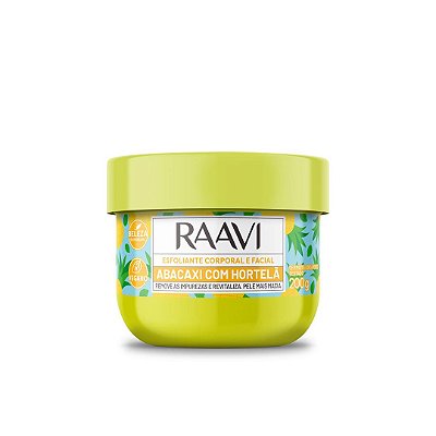 Esfoliante Corporal e Facial Raavi Abacaxi com Hortelã 200g – Pele Mais Suave e Renovada