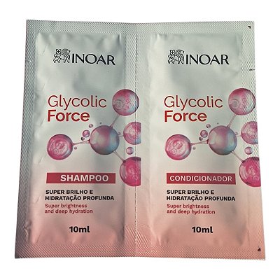 Sachê Inoar Glycolic Force 10ml Shampoo e Condicionador