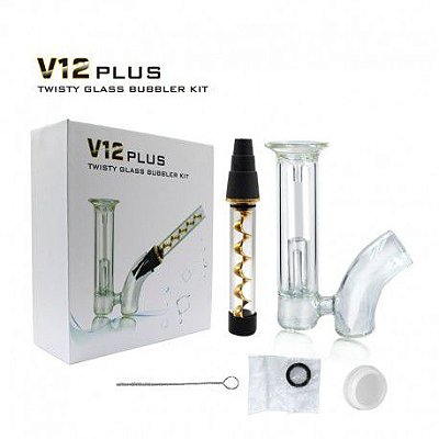 Kit V12 Plus Twisty Blunt Glass Bubbler - Cachimbo