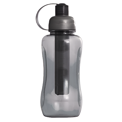 Garrafa de Hidratação AX Esportes com Tubo Gelo Multicolor Preto 600 ml
