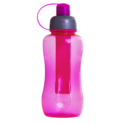 Garrafa Squeeze Hidratação com Tubo Gelo AX Rosa 600 ml - 734