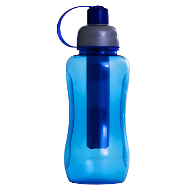 Garrafa de Hidratação AX Esportes com Tubo Gelo Multicolor Azul 600 ml