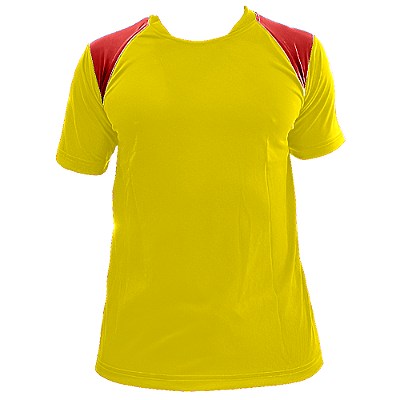Jogo de Camisa AX Esportes Amarelo com Vermelho - 10+1 Numeradas