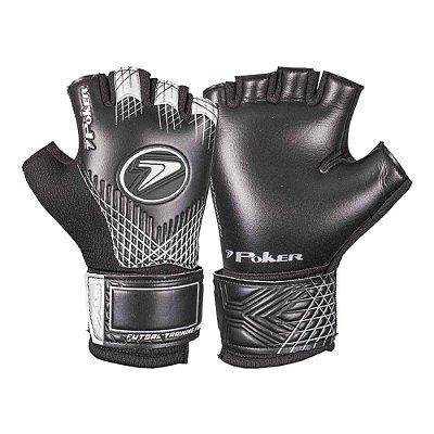 Luva de Goleiro Salão Poker Training Focus Adulto - PT/PRATEADO 01051