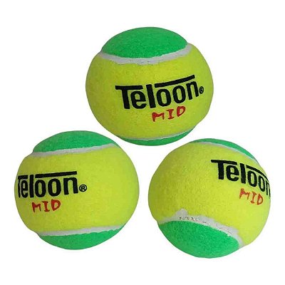 Bolas Tênis Teloon ITF Stage 1 Treino MID - Kit c/3 VD/AM - OA502 - EXCLUSIVIDADE