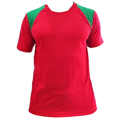 Jogo de Camisa Infantil Tam. 12 - Vermelho com Verde - 14+1 Numeradas
