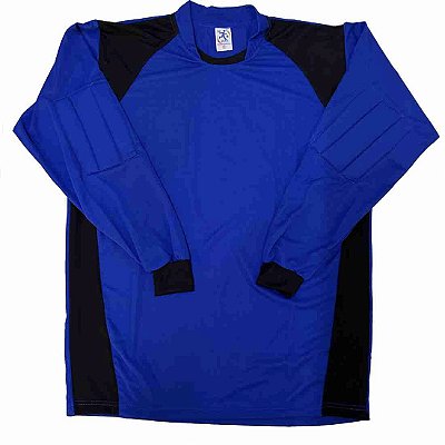 Camisa para Goleiro Azul/Preto AX Esportes Adulto Tam P - Com Amofada