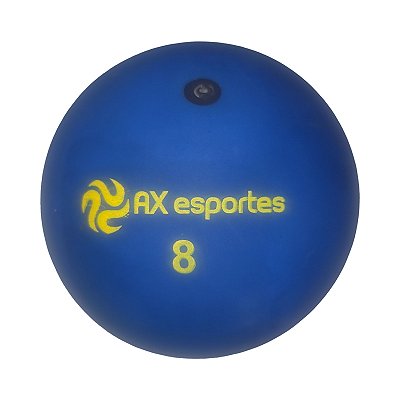 Bola Iniciação Borracha Lisa AX Esportes Nº08 C/GUIZO - Azul - LCD