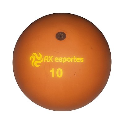 Bola Iniciação Borracha Lisa AX Esportes Nº10 C/GUIZO - Laranja - LCD