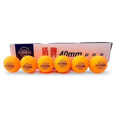 Bola Tênis de Mesa Shield Brand CX 6 - laranja