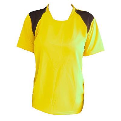Jogo de Camisa Infantil Tam. 12 - Amarelo com Preto - 14+1 Numeradas