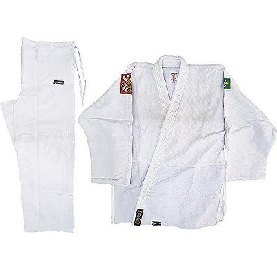 Kimono Adulto de Judô AX Esportes Simples Branco