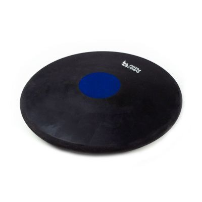 Disco de Atletismo de Borracha Preto com Centro Colorido 1,00kg