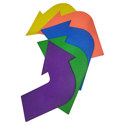 Seta Sinalizadora Curva AX Emborrachada 25cm Para Treino (Pç) 666 - Exclusividade
